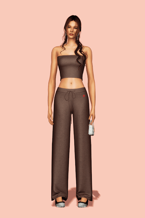 Галерея мода Комплект Ribbed Lounge Set #1